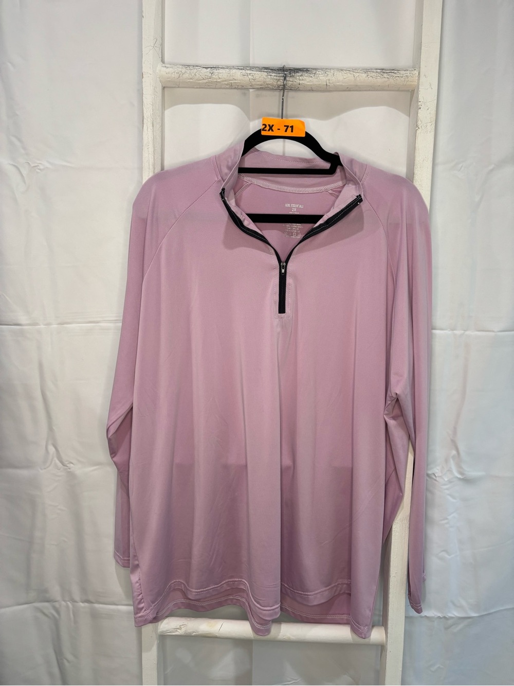 Essentials Lavender Pink Half-Zip Pullover